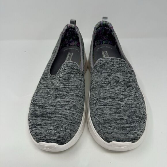 SKECHERS Women's GO WALK FLEX - Clever View Walking Sneakers Size 10 Color Gray - Picture 4 of 7